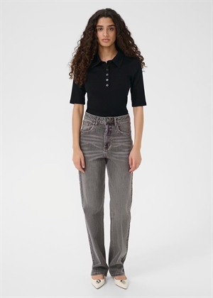 Drew polo bluse Black Gestuz 